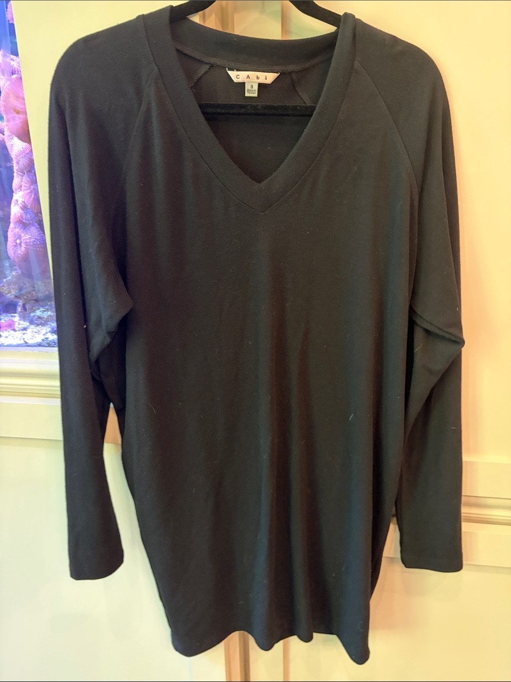 CAbi Black V-Neck Long Sleeve Tunic